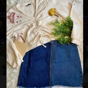 Wild Fable Two-Tone Denim Skirt